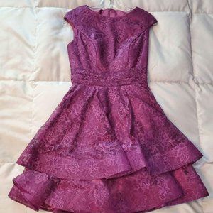Baby Online Dress Short Lace Plum Color Formal Bridesmaid Party Dress size 1